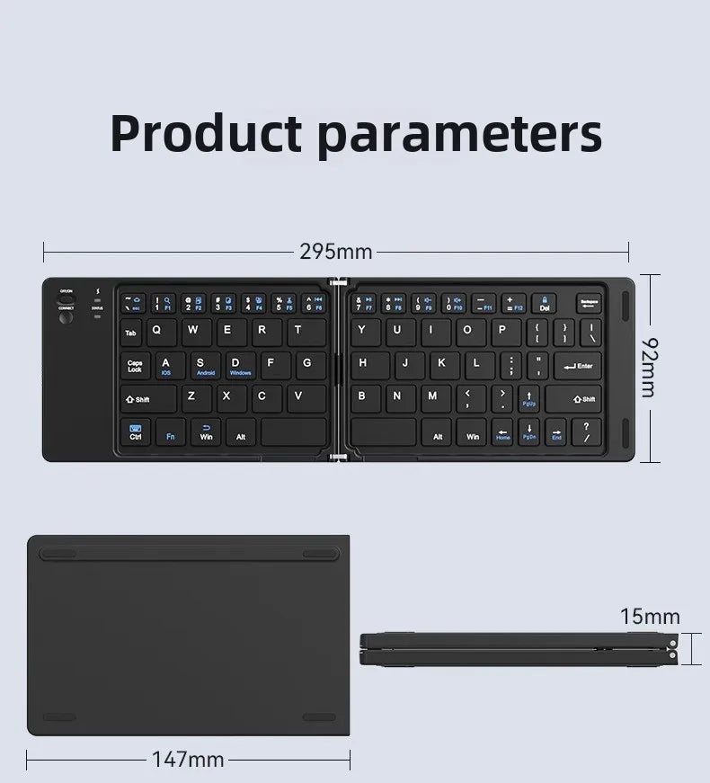 PocketPro Ultra Foldable Bluetooth Keyboard